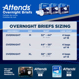 Unisex Adult Incontinence Brief Attends® Overnight Large Disposable Heavy Absorbency - BeHope