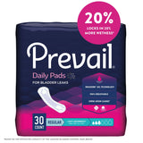 Bladder Control Pad Prevail® Daily Pads 9-1/4 Inch Length Light Absorbency Polymer Core One Size Fits Most - BeHope