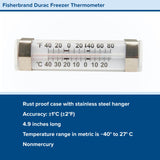 Refrigerator / Freezer Thermometer Fisherbrand™ Durac® Fahrenheit / Celsius -40° to +80°F (-40° to +25°C) Without External Probe Wall Mount Does Not Require Power - BeHope