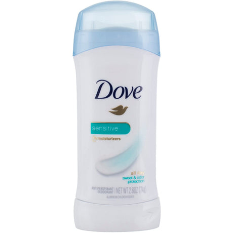 Antiperspirant / Deodorant Dove® Sensitive Solid 2.6 Oz. Unscented - Behope