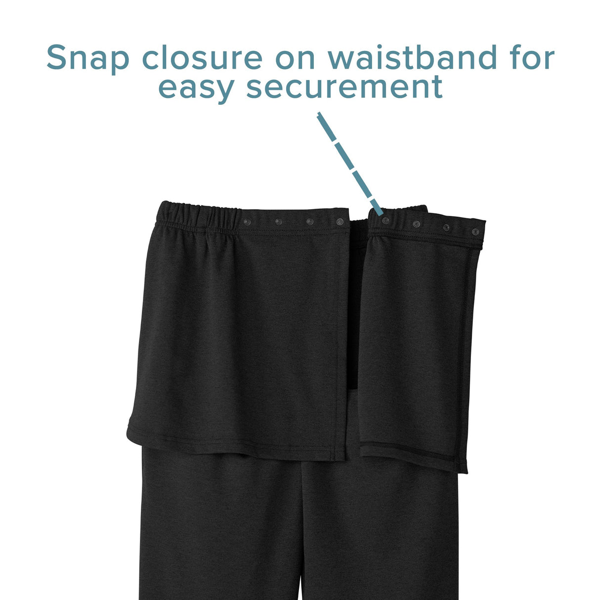 Adaptive Pants Silverts® Back Overlap 3X-Large Black Female - BeHope