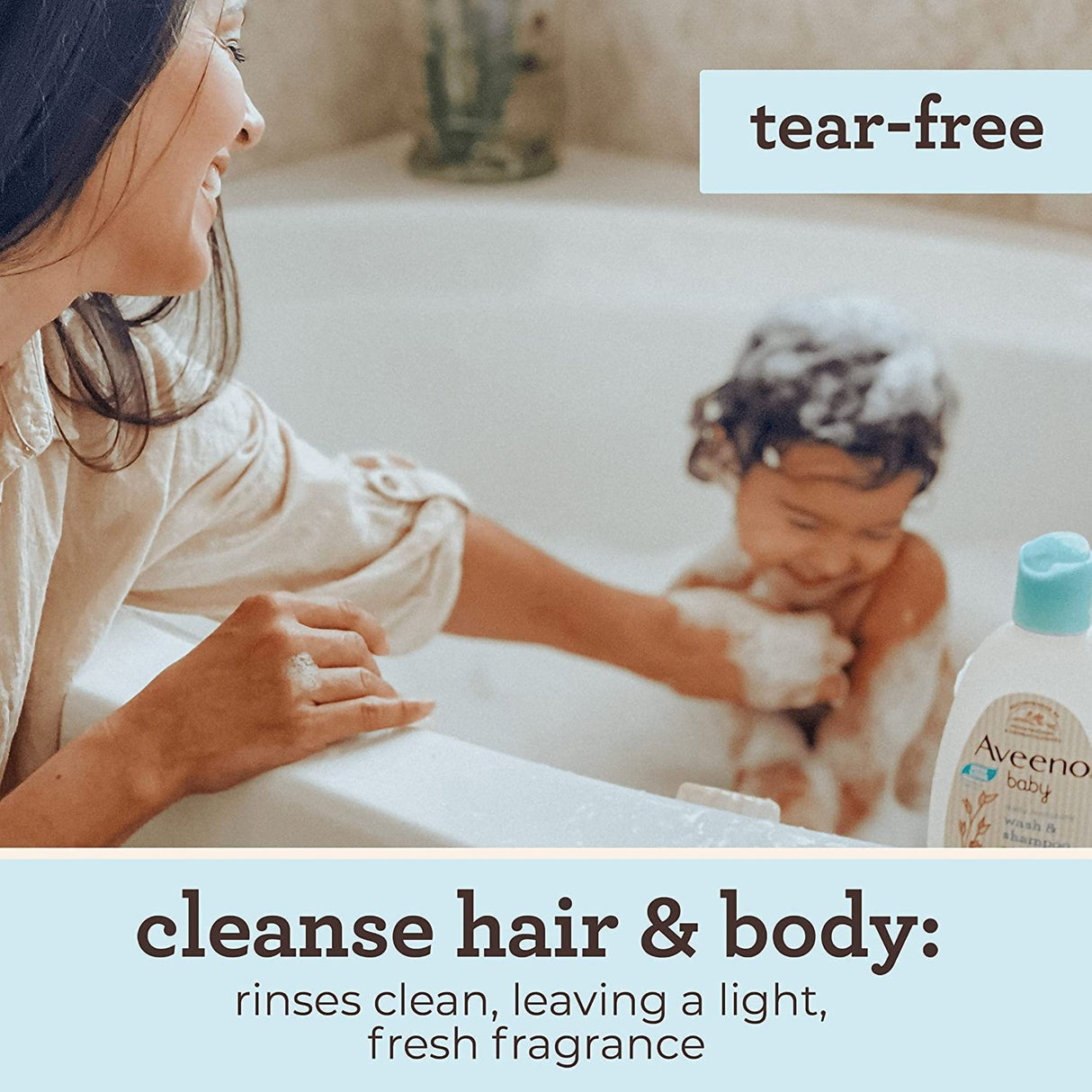 Baby Shampoo and Body Wash Aveeno® Baby 8 oz. Flip Top Bottle Light Scent - BeHope