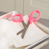 Trauma Shears McKesson Medicut™ Pink 7-1/4 Inch Length Medical Grade Stainless Steel NonSterile Finger Ring Handle Blunt Tip / Blunt Tip