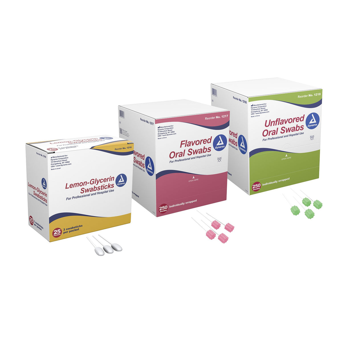 Oral Swab Dynarex® Dentifrice Foam Tip 1 per Pack - BeHope