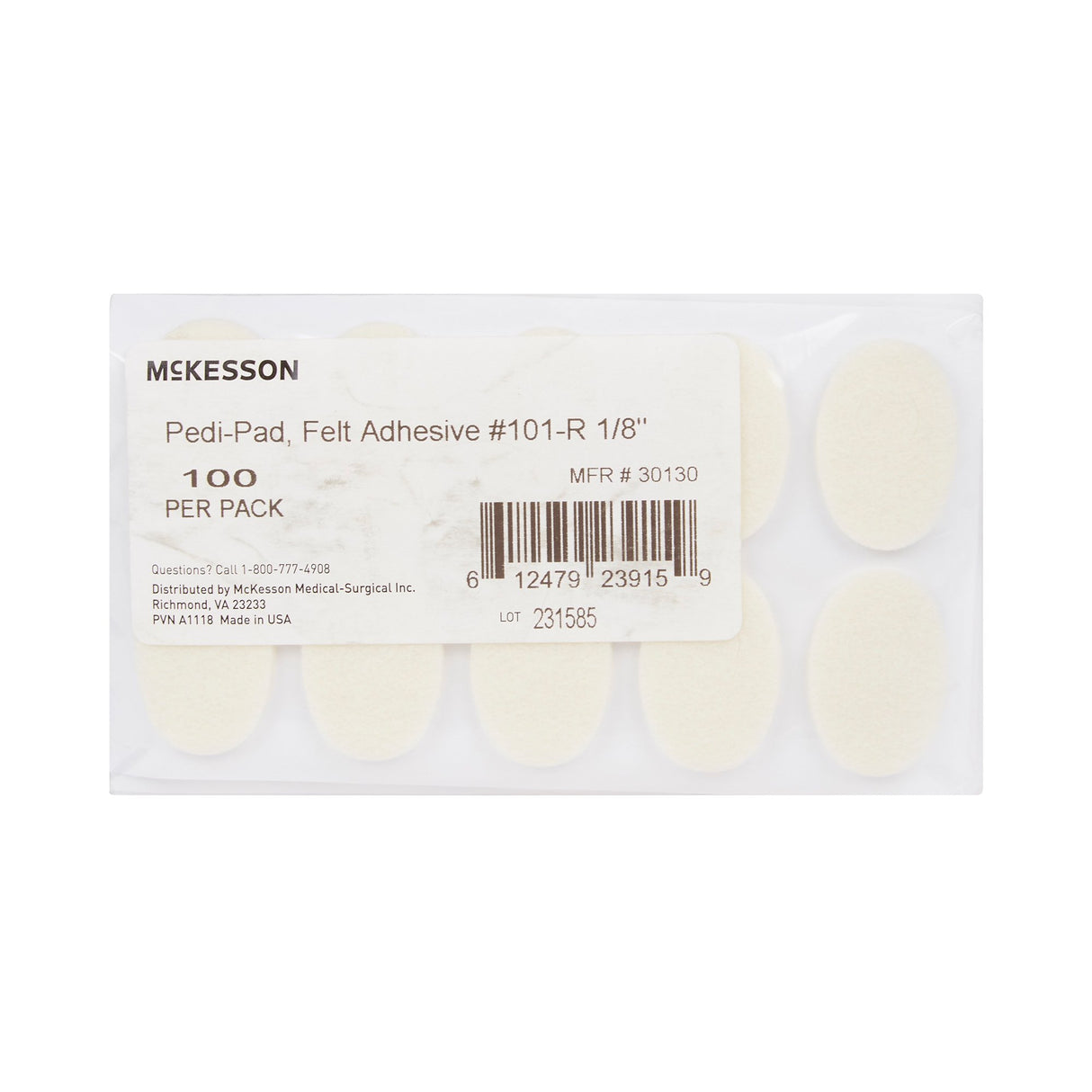 Protective Pad McKesson Pedi-Pad Size 101-Regular Adhesive Foot - BeHope