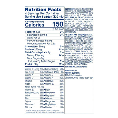 Oral Supplement Glucerna® Protein Smart Shake Chocolate Flavor Liquid 11 oz. Reclosable Carton - BeHope