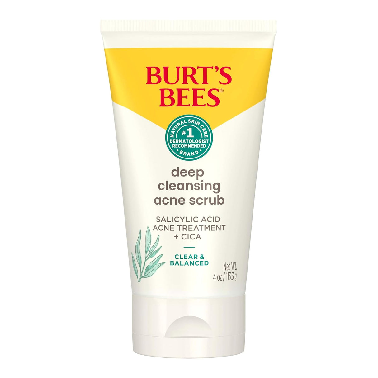 Acne Treatment Burt's Bees Natural Acne Solutions 4 oz. Scrub
