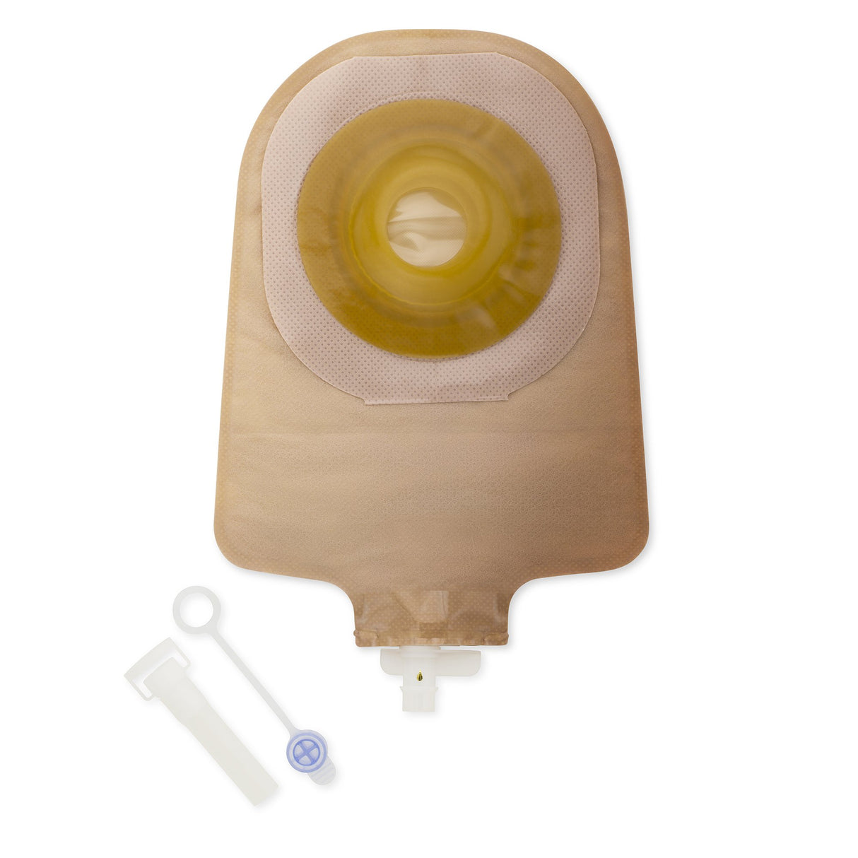 Urostomy Pouch Premier™ One-Piece System 9 Inch Length Convex, Pre-Cut 1-1/2 Inch Stoma Drainable - BeHope