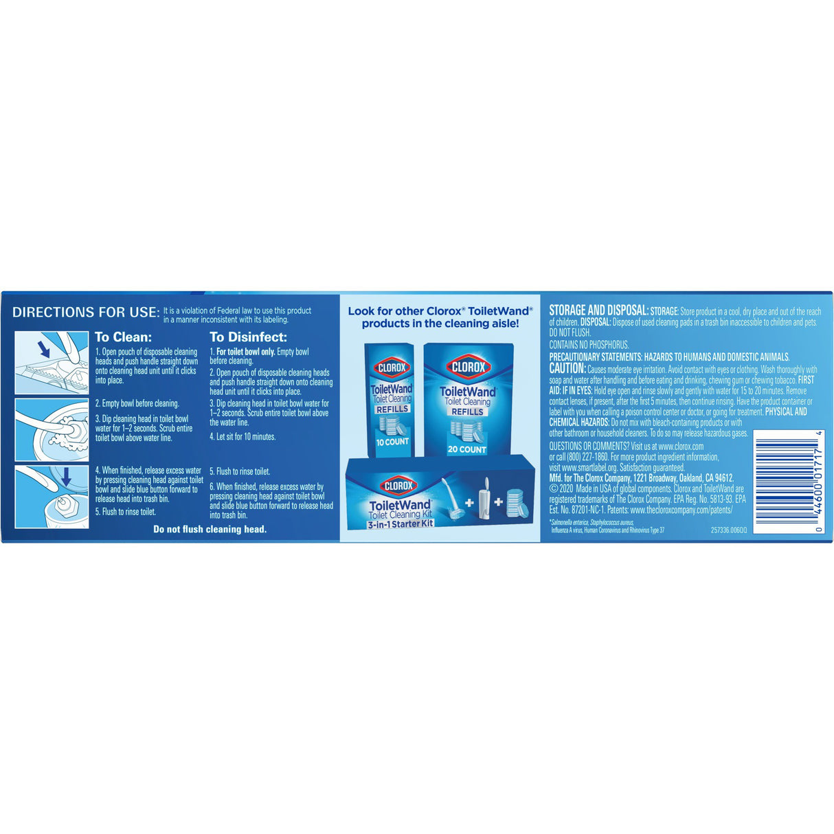 Toilet Bowl Cleaner Disinfecting Refill Pads Clorox® Blue / White, 3 Inch, Sponge Head - BeHope