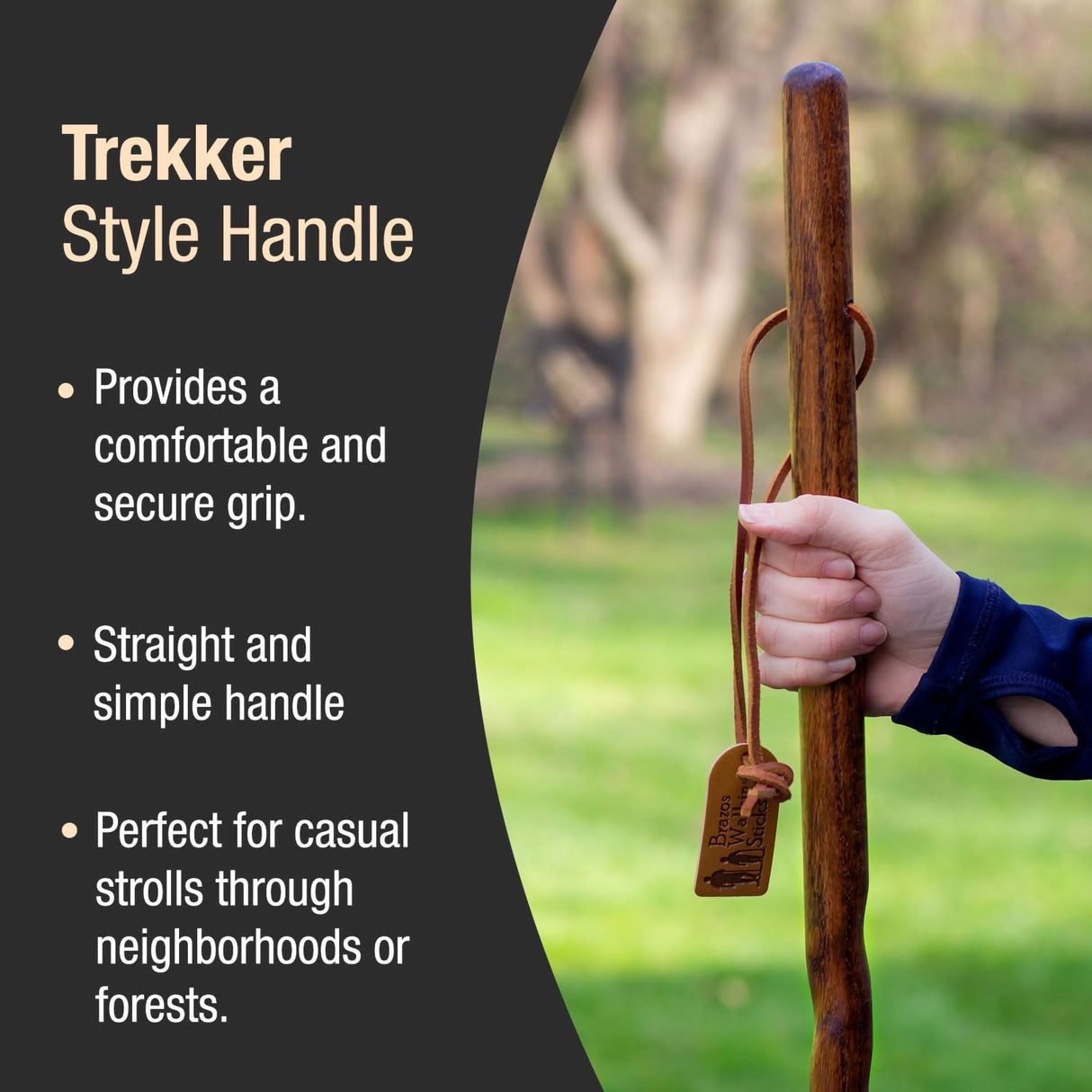 Walking Stick Brazos™ Traveler Wood 55 Inch Height Red Sweet Gum - BeHope