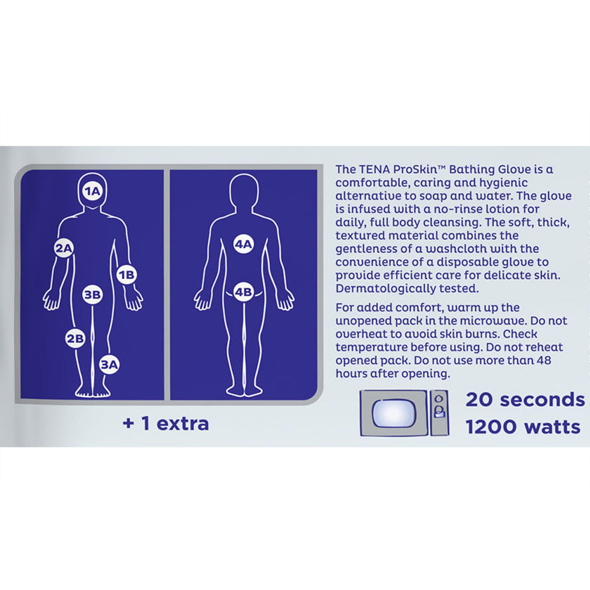 Rinse-Free Bathing Glove Wipe TENA® ProSkin™ Soft Pack Scented 5 Count - BeHope
