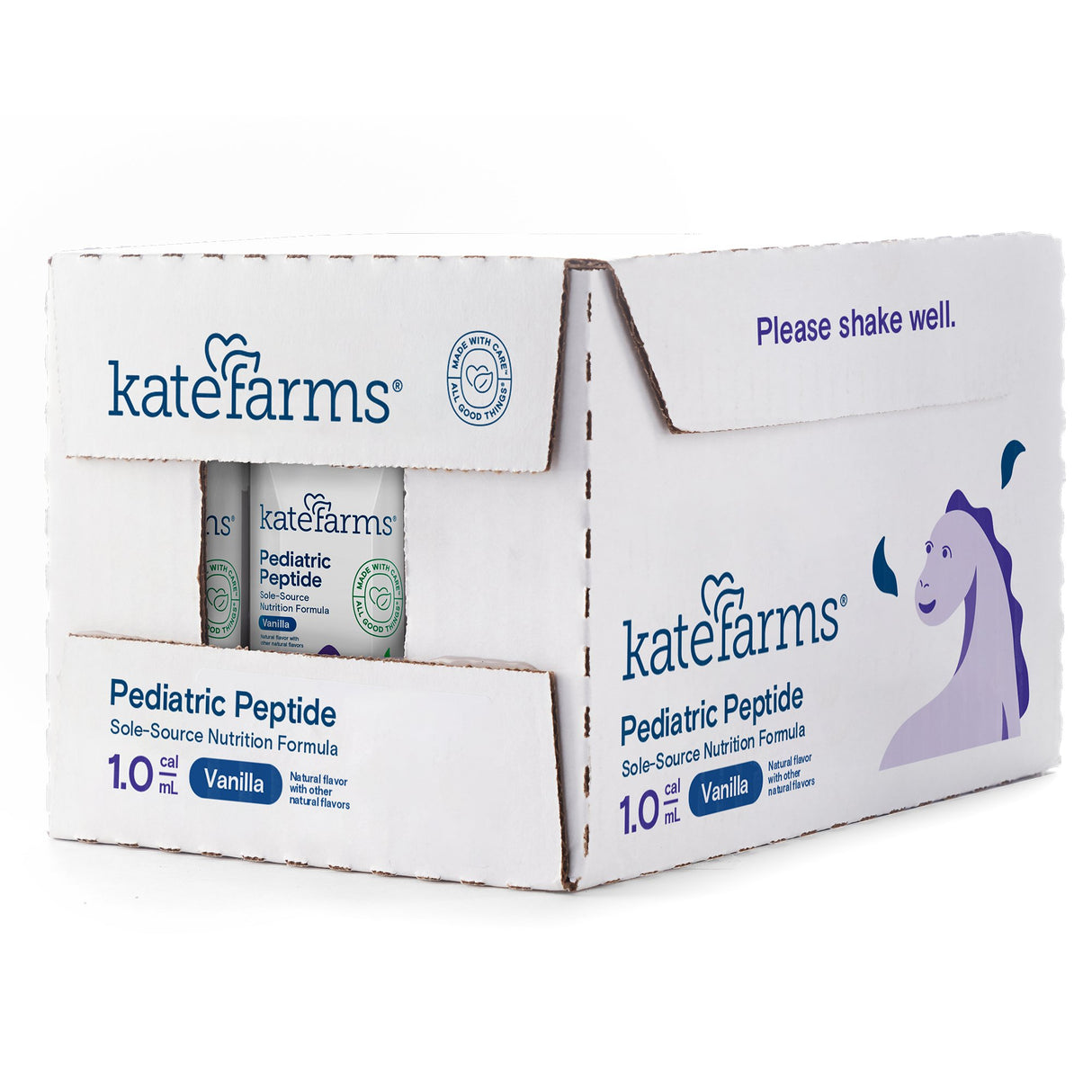 Pediatric Oral Supplement Kate Farms Pediatric Peptide 1.0 Vanilla Flavor 8.45 oz. Carton Liquid Organic Hydrolyzed Pea Protein