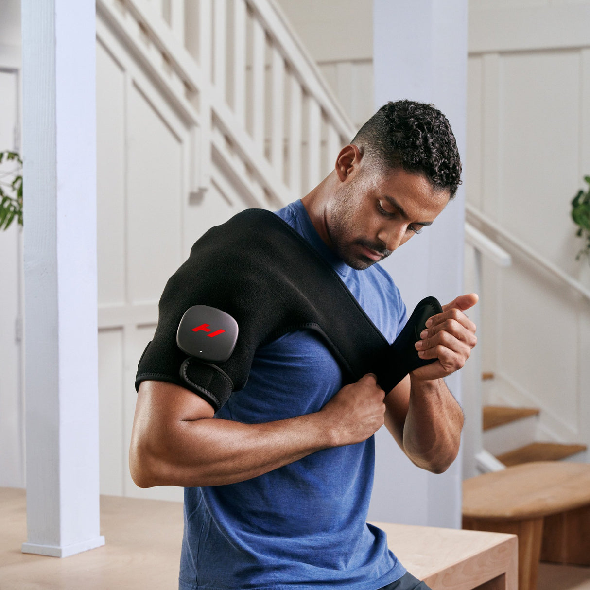 Heat and Massage Therapy Wrap Hyperice Venom 2 Shoulder One Size Fits Most Neoprene / Silicone Reusable - BeHope