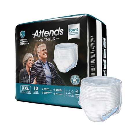 Unisex Adult Absorbent Underwear Attends® Premier Pull On with Tear Away Seams 2X-Large Disposable Heavy Absorbency - BeHope