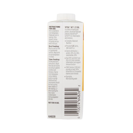 Oral Supplement Vital® AF 1.2 Cal Vanilla Flavor Liquid 8 oz. Reclosable Carton - BeHope