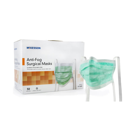 Surgical Mask McKesson Anti-fog ASTM Level 1 Tie Closure One Size Fits Most - BeHope
