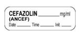 Drug Label pdc Anesthesia Label Cefazolin_mg/ml Date_time_Int_ White 1/2 X 1-1/2 Inch - BeHope