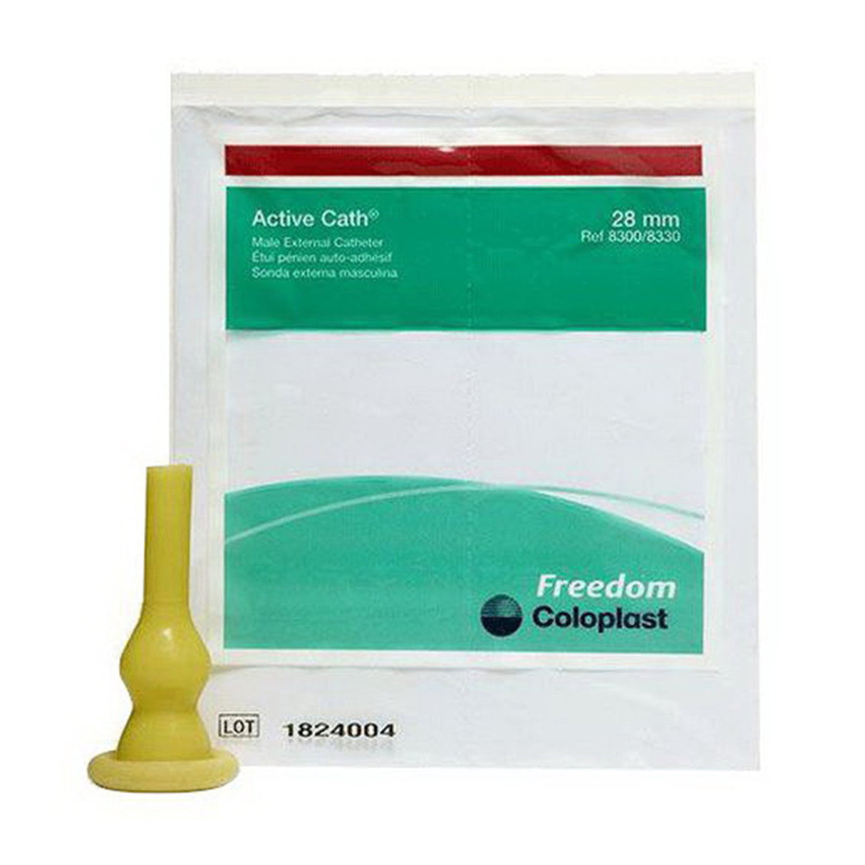 Male External Catheter Active Cath® Self-Adhesive Strip Latex Medium - BeHope
