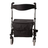 4 Wheel Rollator HealthSmart® Gateway Titanium Gray Adjustable Height / Lightweight / Folding Aluminum Frame - BeHope