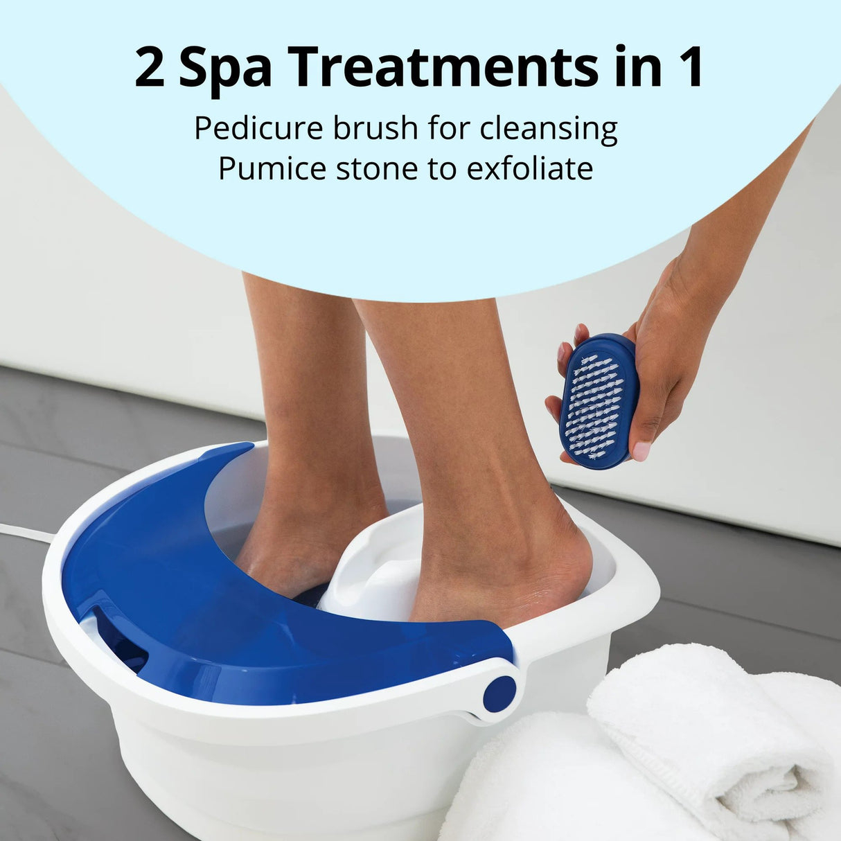 Foot Bath with Heat Boost HoMedics® Bubble Bliss Elite Blue / White Plastic - BeHope