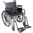 Wheelchair McKesson Dual Axle Desk Length Arm Swing-Away Footrest Black Upholstery 18 Inch Seat Width Adult 300 lbs. Weight Capacity - BeHope