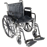 Wheelchair McKesson Dual Axle Desk Length Arm Swing-Away Footrest Black Upholstery 18 Inch Seat Width Adult 300 lbs. Weight Capacity - BeHope