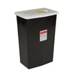 RCRA Waste Container SharpSafety™ Black Base 17-3/4 H X 11 D X 15-1/2 W Inch Vertical Entry 8 Gallon - BeHope