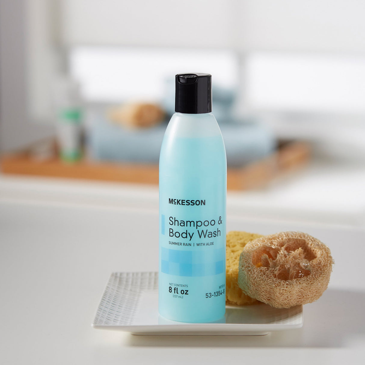 Shampoo and Body Wash McKesson 8 oz. Flip Top Bottle Summer Rain Scent - BeHope