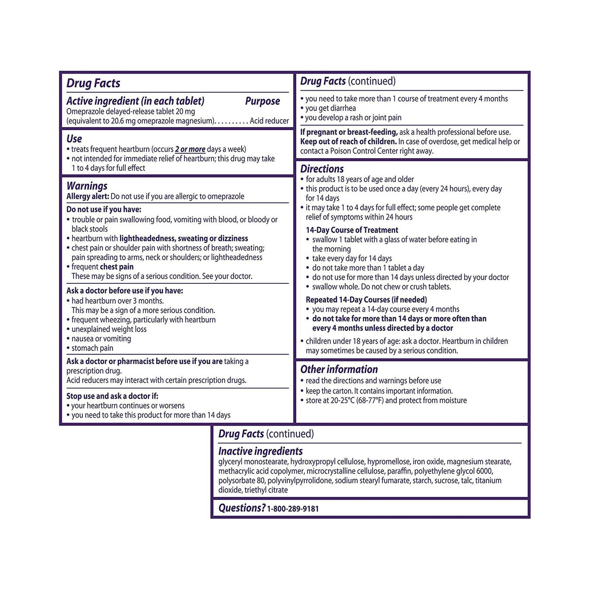 Antacid Prilosec OTC® 20 mg Strength Tablet 42 per Box - BeHope