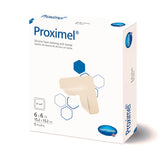 Foam Dressing Proximel® 6 X 6 Inch With Border Waterproof Film Backing Silicone Adhesive Square Sterile - BeHope