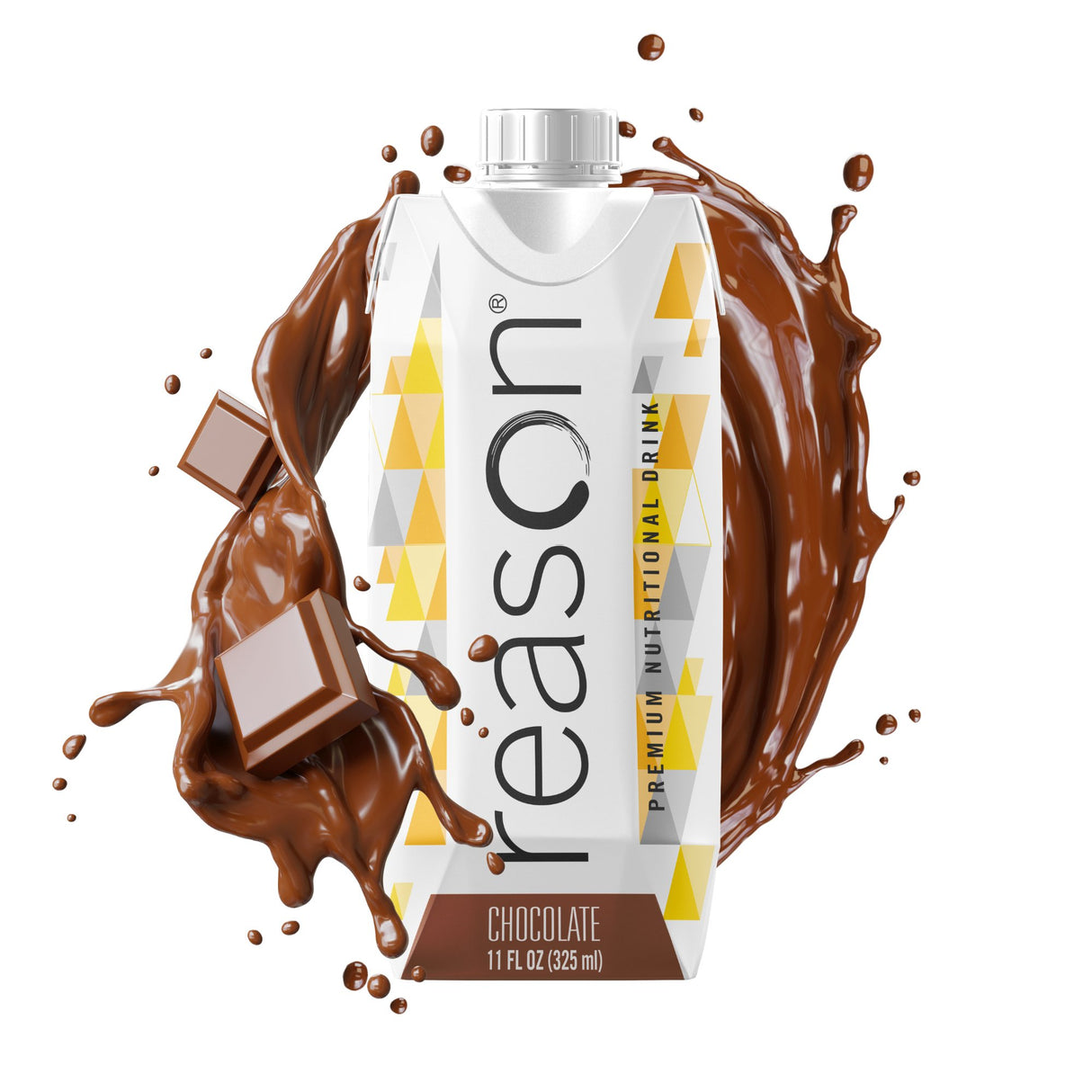 Oral Supplement Reason Chocolate Flavor Liquid 11 oz. Reclosable Carton