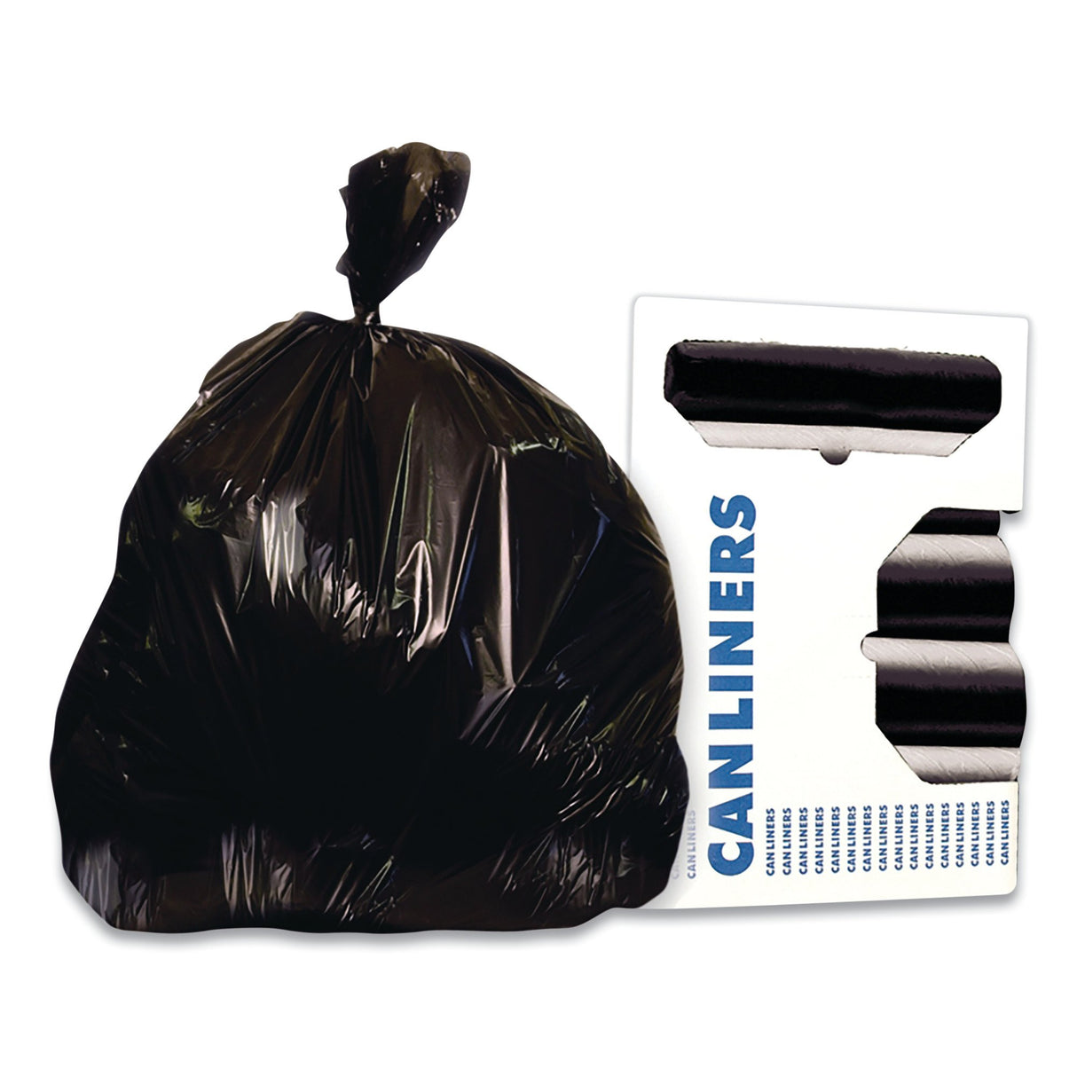 Trash Bag Boardwalk 56 gal. Gray LLDPE 1.1 mil 43 X 47 Inch Star Seal Bottom Coreless Roll