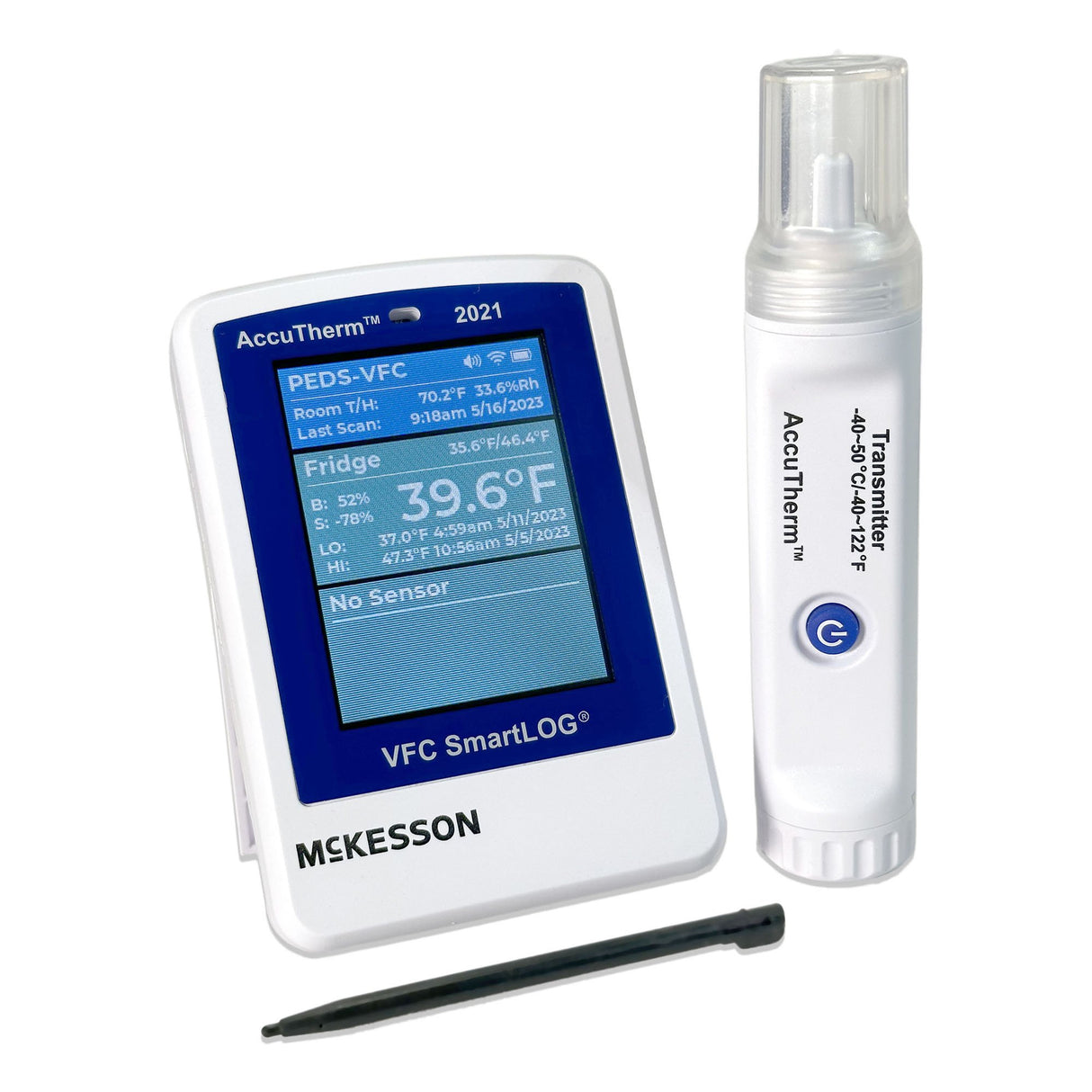 Datalogging Refrigerator / Freezer Thermometer with Alarm McKesson Fahrenheit / Celsius Ambient -40 to +125C (-40F to 257F) / Sensor -40 to 50C (-40F to 122F) Glycol Probe AC Adaptor / Battery Backup - BeHope