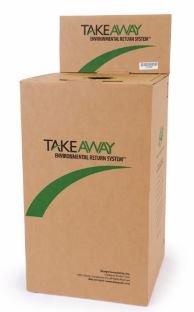 Mailback Medication Return Container TakeAway Recovery System 20 Gallon, 14 L X 14 W X 23-3/4 H Inch, Cardboard