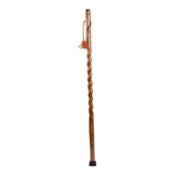 Walking Stick Brazos™ Twisted Backpacker Wood 58 Inch Height Brown Oak - BeHope