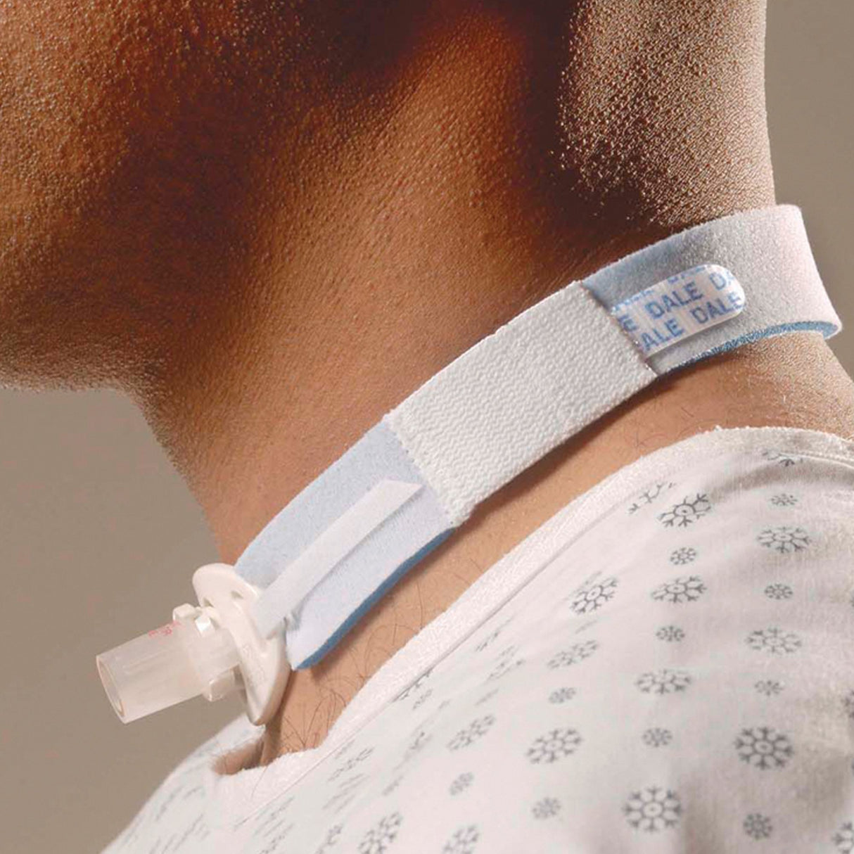 Tracheostomy Tube Holder Blue 19-1/2 X 1 Inch Bariatric Adult