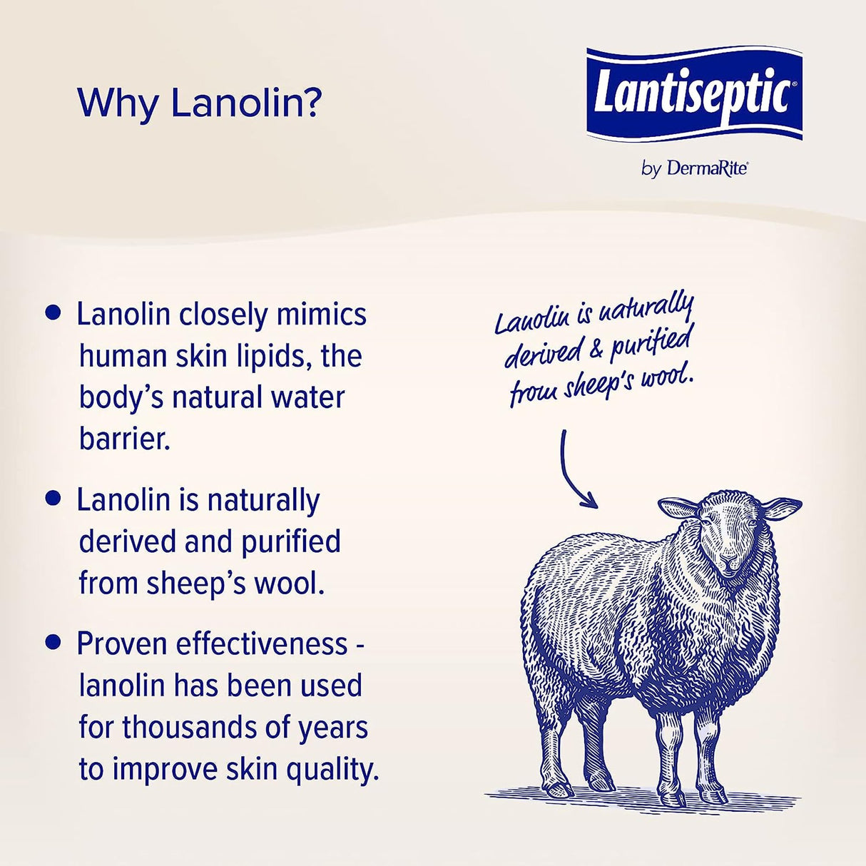 Skin Protectant Lantiseptic Dry Skin Therapy 14 oz. Jar Lanolin Scent Cream