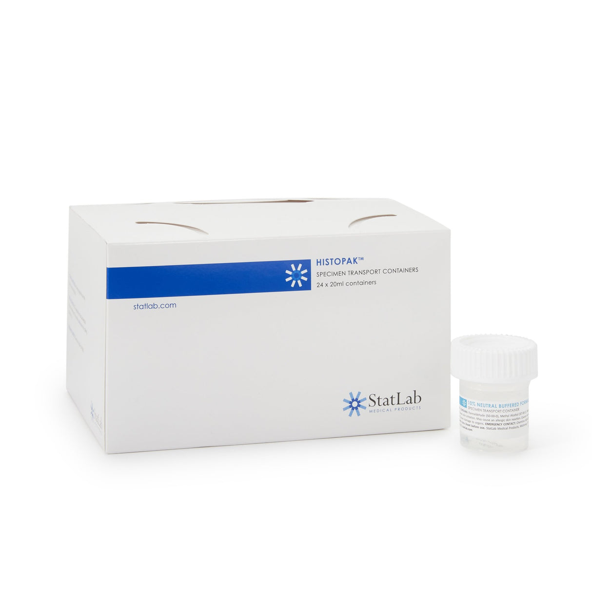 StatClick™ Prefilled Formalin Container Nonsterile Leak Proof Screw Cap - BeHope