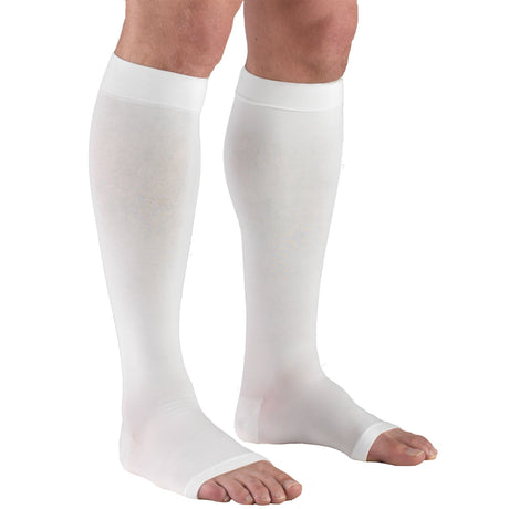 Compression Stocking Truform® Knee High 3X-Large White Open Toe - BeHope