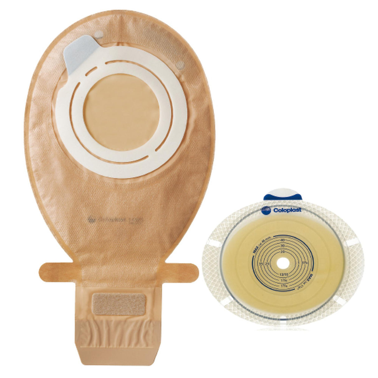 Ostomy Pouch SenSura® Flex Xpro Two-Piece System Maxi Length Convex Light, Trim to Fit 5/8 to 2-1/16 Inch Stoma Drainable - BeHope