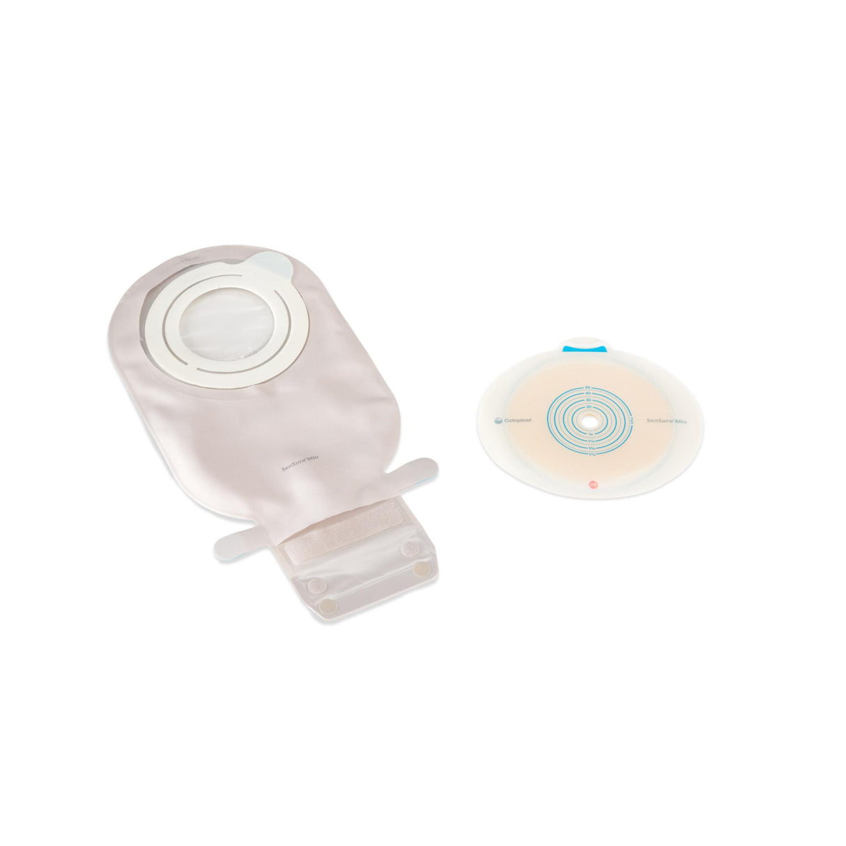 Ostomy Pouch SenSura® Mio Two-Piece System Maxi Length Flat, Trim to Fit 3/8 to 1-7/8 Inch Stoma Drainable - BeHope
