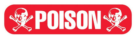 Pre-printed Poison Caution Label Ual™ for High Visibility - BeHope