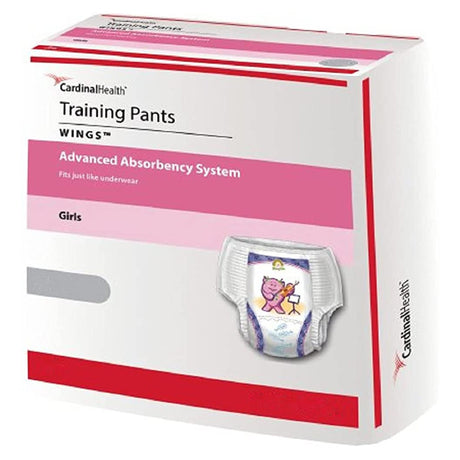 Female Toddler Training Pants Cardinal Health™ Wings™ Pull On with Tear Away Seams Size 3T to 4T Disposable Heavy Absorbency - BeHope