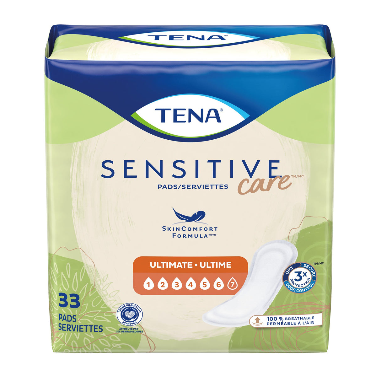 Bladder Control Pad TENA® Sensitive Care Ultimate 16 Inch Length Heavy Absorbency Dry-Fast Core™ One Size Fits Most - BeHope
