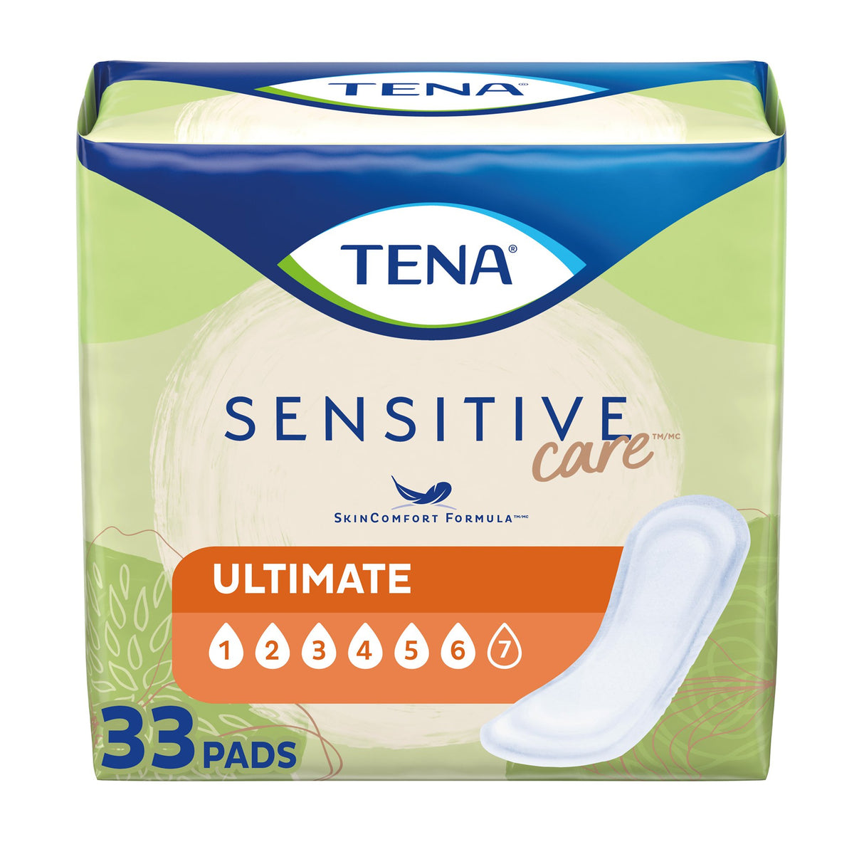 Bladder Control Pad TENA® Sensitive Care Ultimate 16 Inch Length Heavy Absorbency Dry-Fast Core™ One Size Fits Most - BeHope