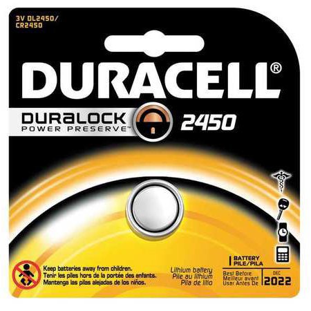 Lithium Battery Duracell® CR2450 Coin Cell 3V Disposable 1 Pack - BeHope