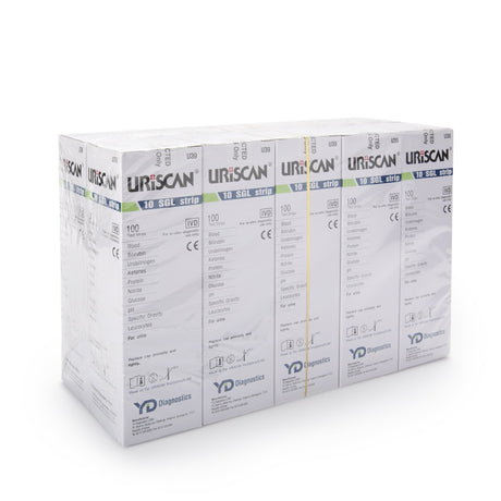 Urinalysis Reagent Uriscan® Bilirubin, Blood, Glucose, Ketone, Leukocytes, Nitrite, pH, Protein, Specific Gravity, Urobilinogen For CONSULT Urine Analyzer 773 / SELECT Urine Analyzer 505 / Uriscan Optima Touch-Screen Urine Analyzer - BeHope