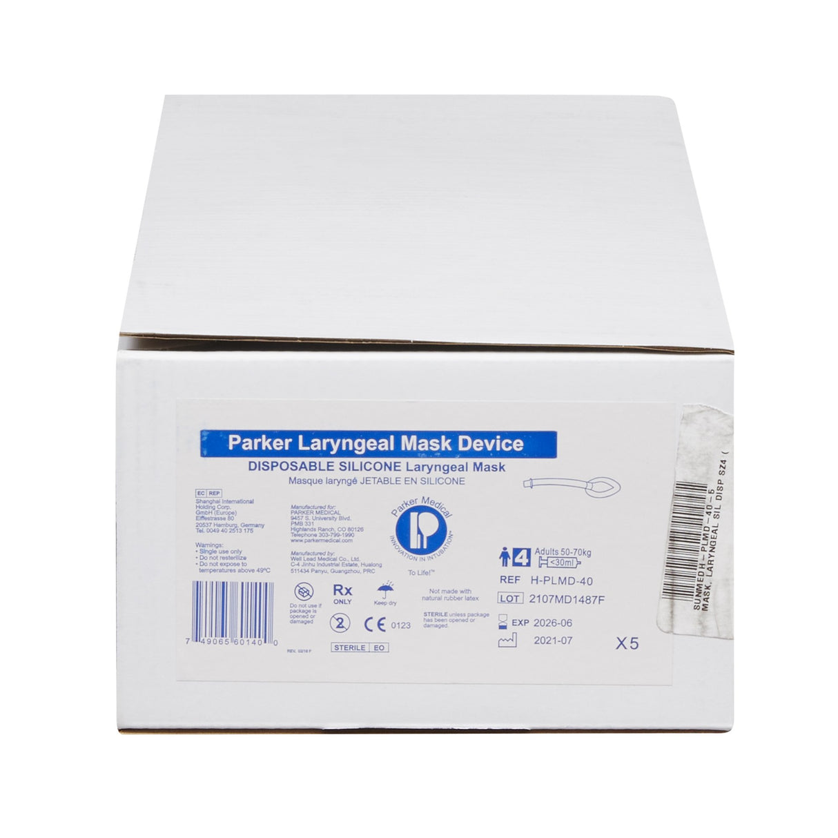 Laryngeal Mask Salter Labs® Sterile Single Patient Use Airway Management - BeHope