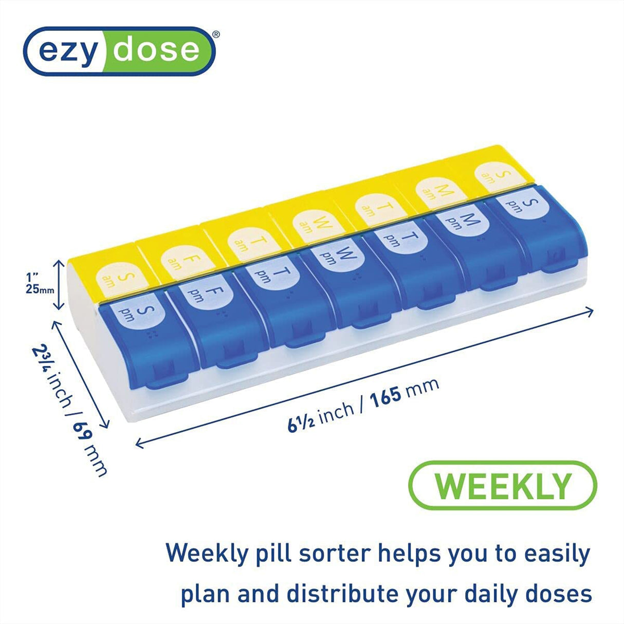 Pill Organizer for 7 Day AM PM Medication Regimen - BeHope