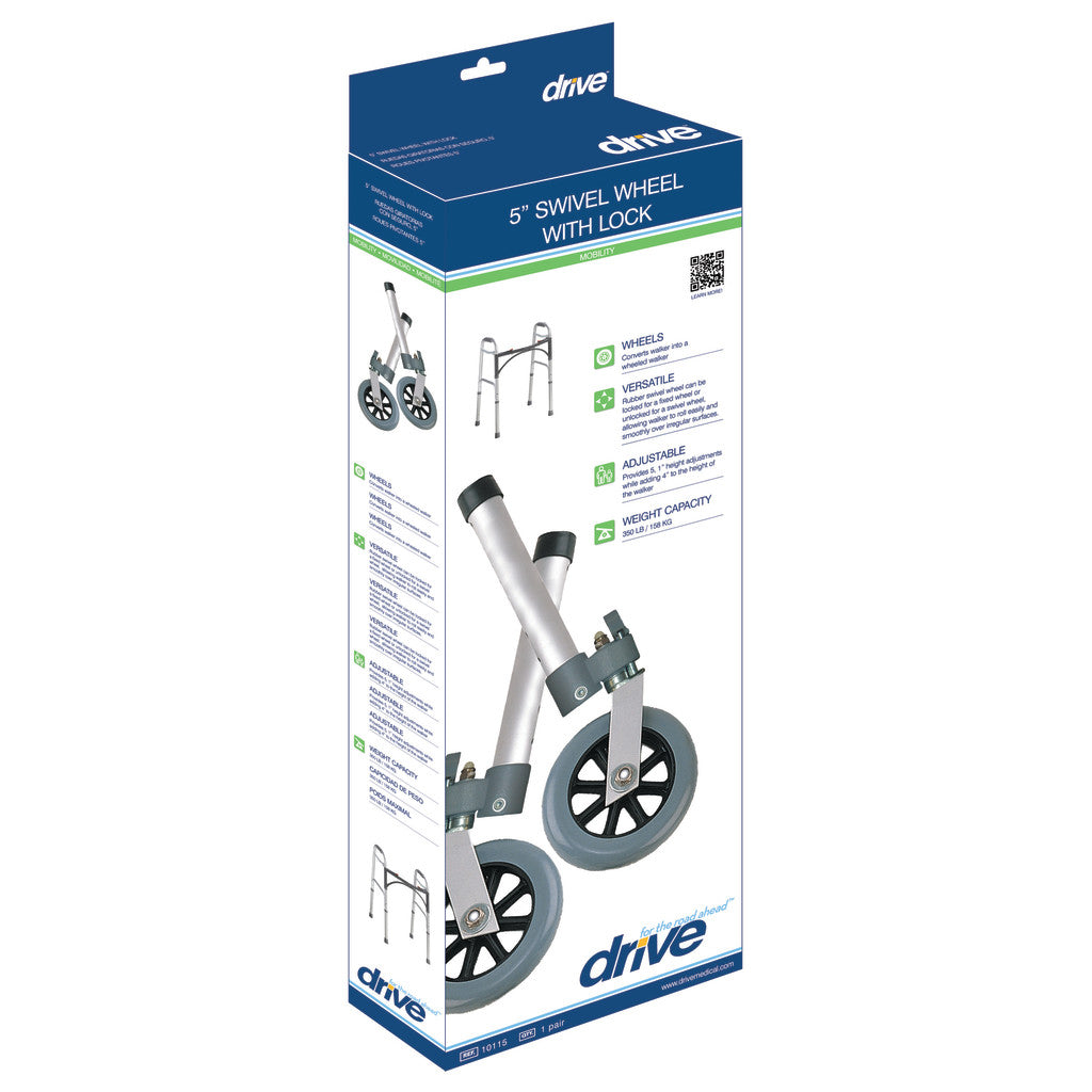 Swivel Wheel With Lock & Two Sets Of Rear Glides - BeHope